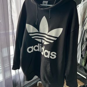 Black adidas hoodie, size XL. Like new